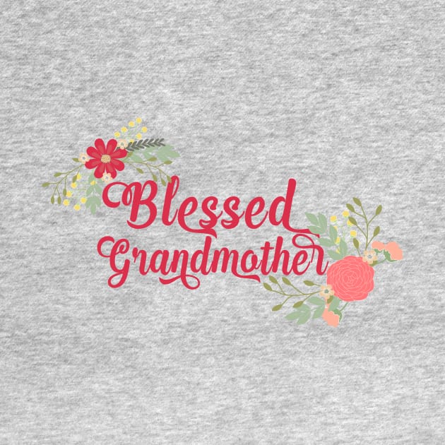 Blessed Grandmother Floral Christian Grandma Art by g14u